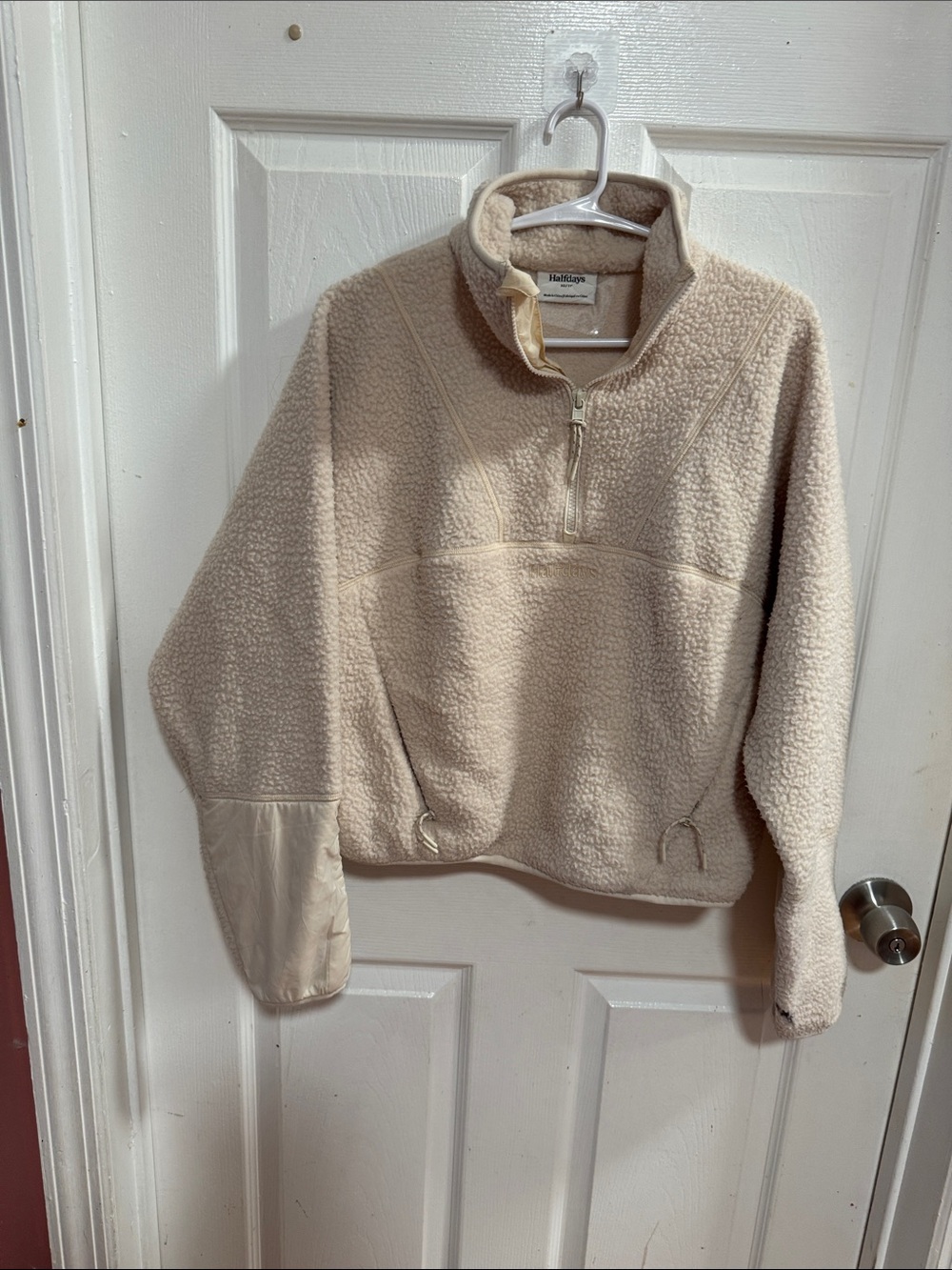 Halfdays women’s pullover sweater- Cream NWT